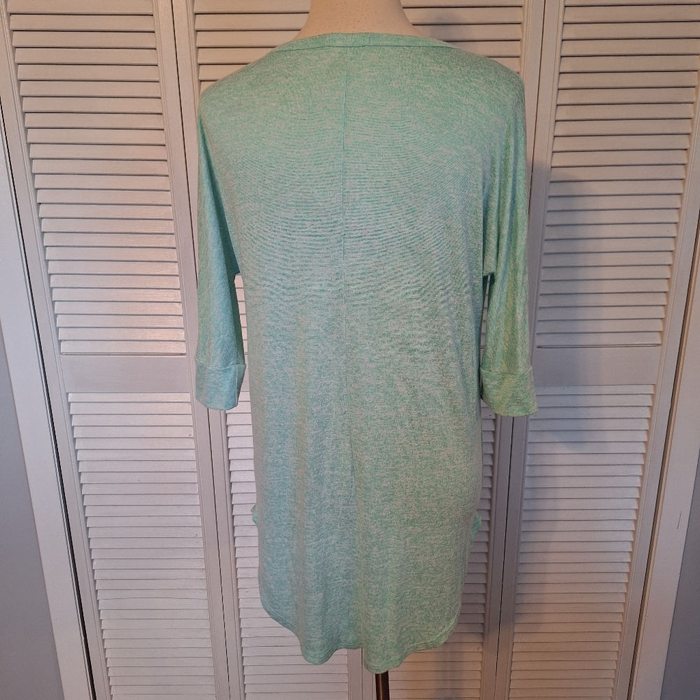 Vintage Reb & J. Mint Green Comfy Tunic Top LG *5 - Picture 3 of 5